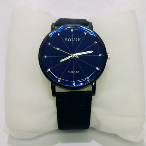 Stylish Watch For Men With Brown Dial and Leather Strap With Box
