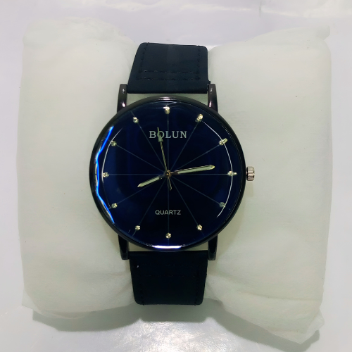 Stylish Watch For Men With Brown Dial and Leather Strap With Box