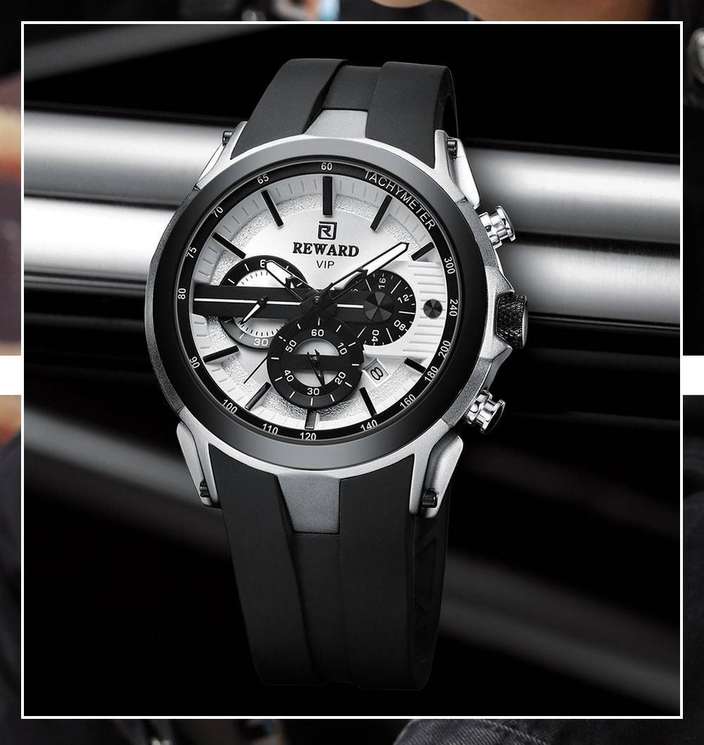REWARD  Chronograph Sport Watch – Premium Silicone Band