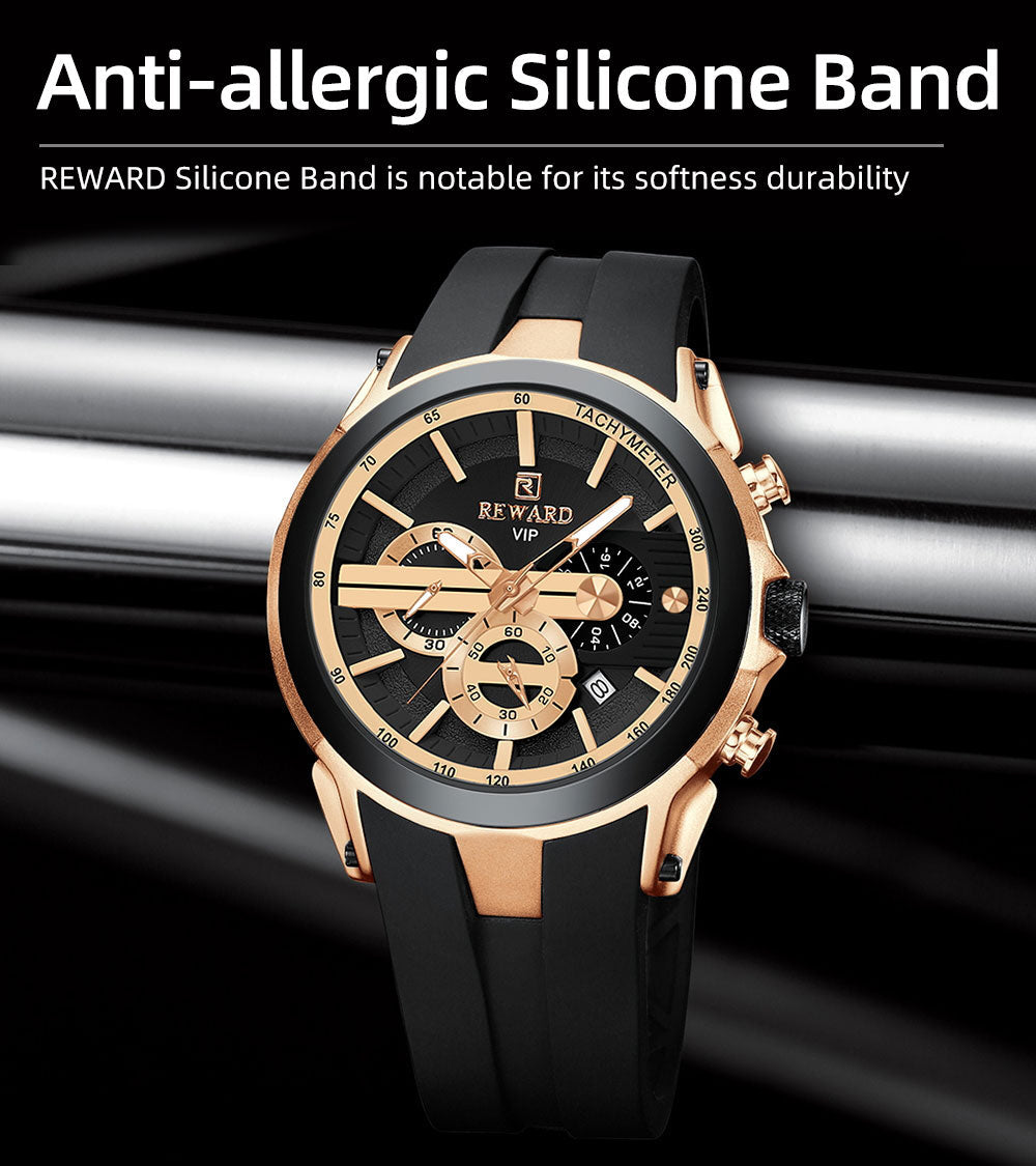 REWARD  Chronograph Sport Watch – Premium Silicone Band