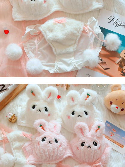 Bunny Fusion: Soft Plush Lingerie Set