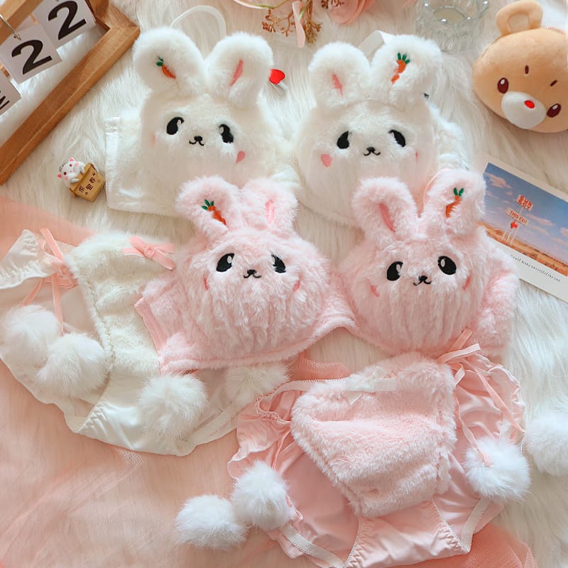 Bunny Fusion: Soft Plush Lingerie Set