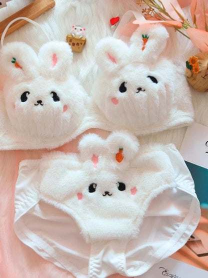 Bunny Fusion: Soft Plush Lingerie Set