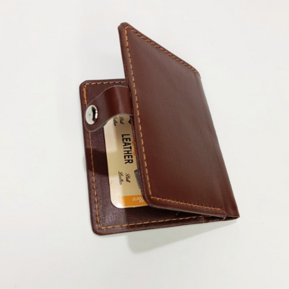 Classic Black Pocket Wallet for Men Slim, Secure & Stylish Card Holder with Snap Closure