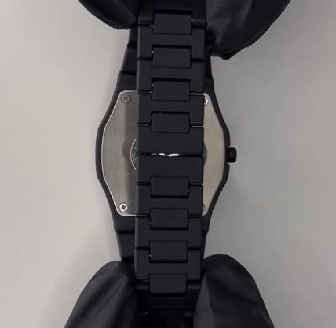 Black Arabic Aura Watch Matte Black Finish
