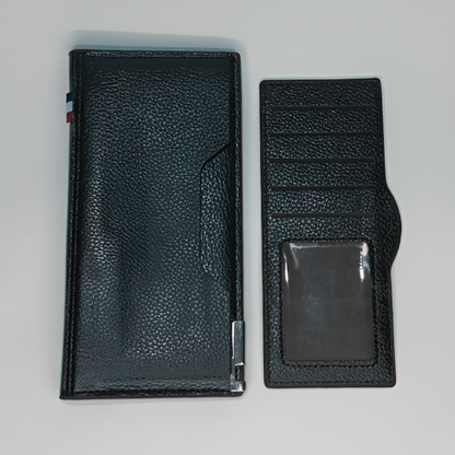 Mens Long Wallet Slim Bi fold Card Holder for Professional Look