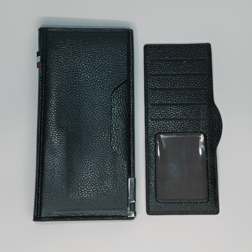 Mens Long Wallet Slim Bi fold Card Holder for Professional Look