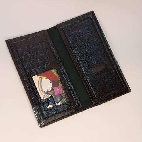 Mens Long Wallet Slim Bi fold Card Holder for Professional Look