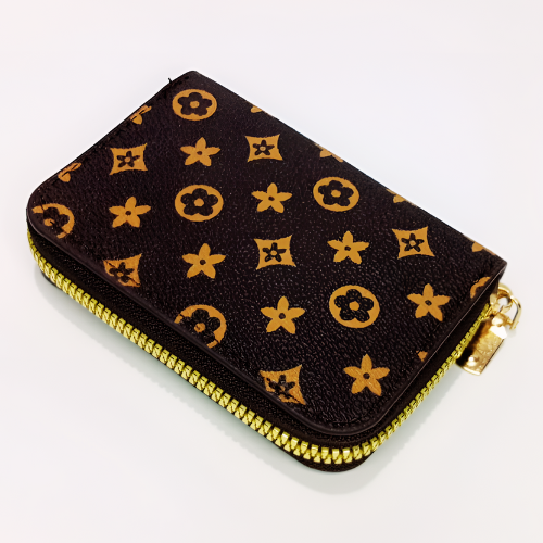 Stylish Mini Wallet For Mens with Golden Zip Card And Cash Holder