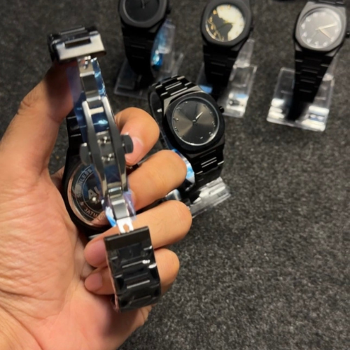 Black Arabic Aura Metallic Watch Stainless Steel